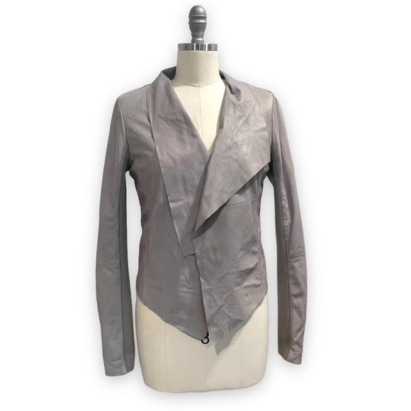 Trouvé Drape Collar Leather Jacket size Medium - Picture 6 of 10